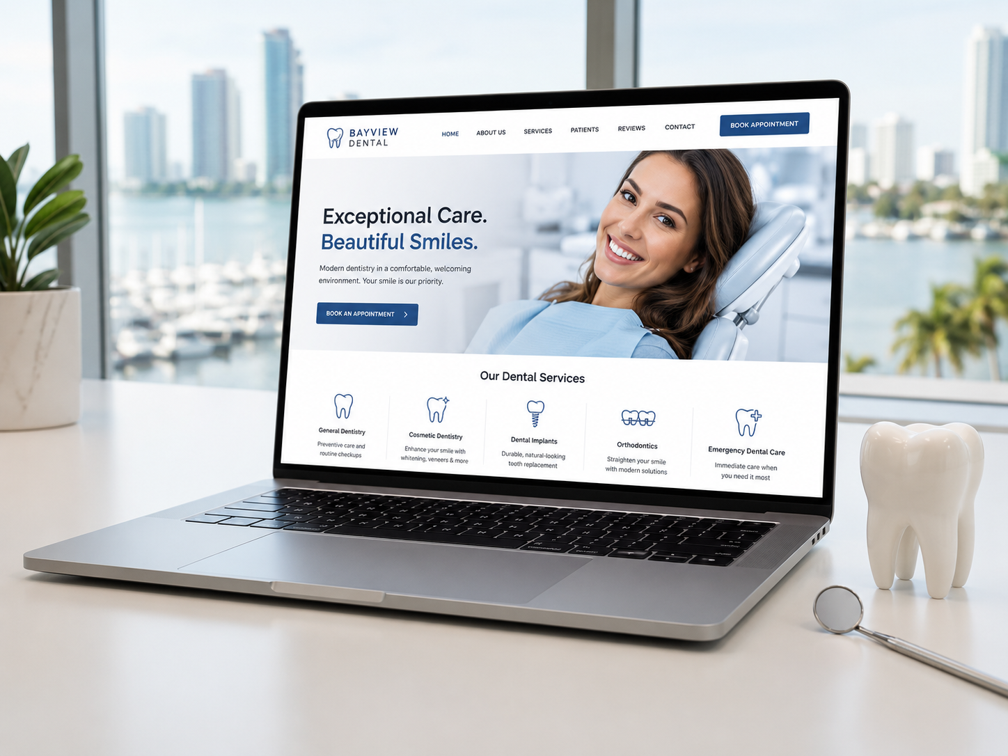 Website design for cosmetic dental clinic in Miami
